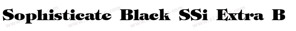 Sophisticate Black SSi Extra Bold字体转换
